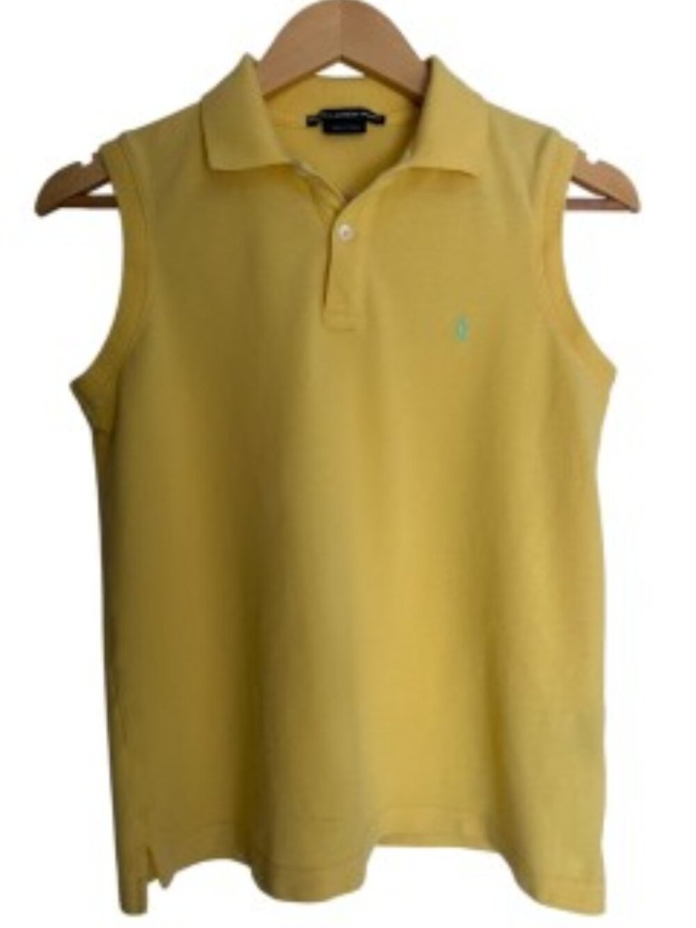 Ralph Lauren Sport Yellow Sleeveless Polo Shirt Small